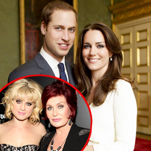 Kate Middleton, Prince William, Sharon Osbourne, Kelly Osbourne Kate Middleton, Prince William, Sharon Osbourne, Kelly Osbourne